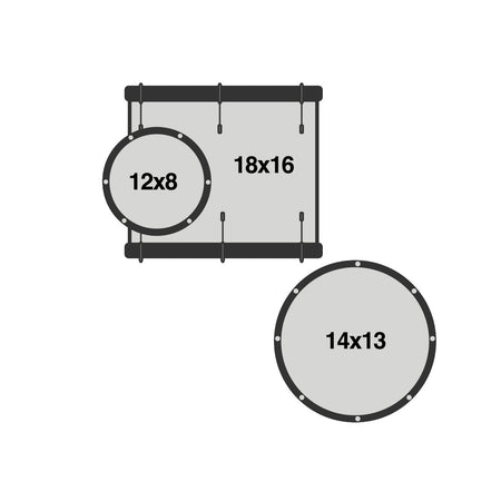 Crush Drums Sublime Birch 3 Piece Shell Pack 18 inch Bass Drum - Dark Satin Walnut