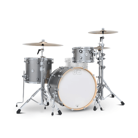 DW Design 4-Piece Limited Edition Shell Pack Drum Kit (Matching Snare Included) - Titanium Satin