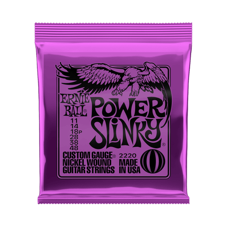 Ernie Ball 2220 Power Slinky Nickel Wound Electric Guitar Strings - .011-.048