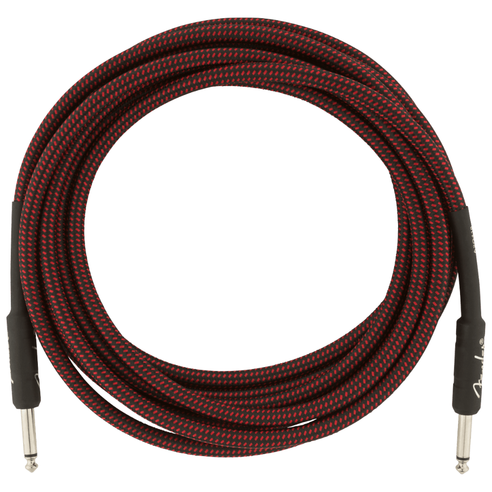 Fender Professional Series Instrument Cable, 15', Red Tweed gjmsound