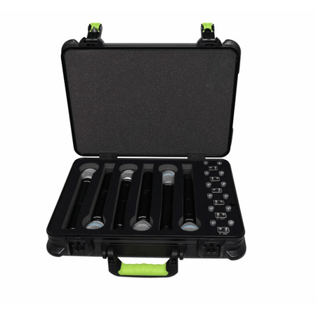 Shure by Gator Molded Case with Drops for 6 Wireless Microphones