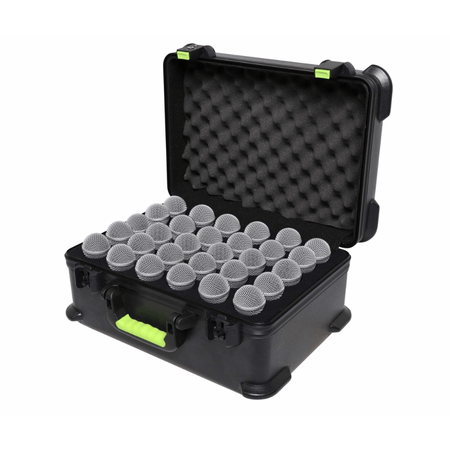 Shure by Gator SH-MICCASE30 Molded Case with Drops for 30 Wired Microphones and TSA-Approved Latches