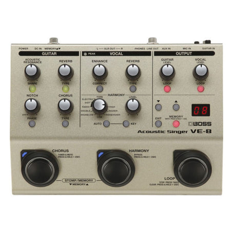 Boss VE-8 Acoustic Singer Effects Processor Pedal