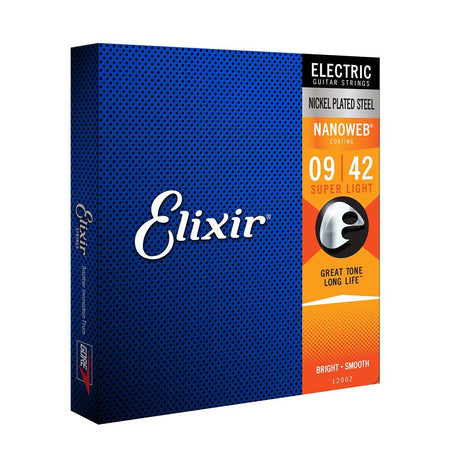 Elixir Strings Nanoweb Anti Rust .009-.042 Gauge Electric Guitar Strings