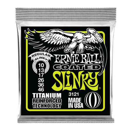 Ernie Ball 3121 Regular Slinky Coated Titanium RPS Electric Guitar Strings - .010-.046