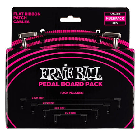 Ernie Ball Flat Ribbon Patches Cables Pedalboard Multi-Pack