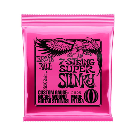 Ernie Ball SUPER SLINKY 7-STRING NICKEL WOUND ELECTRIC GUITAR STRINGS - 9-52 GAUGE
