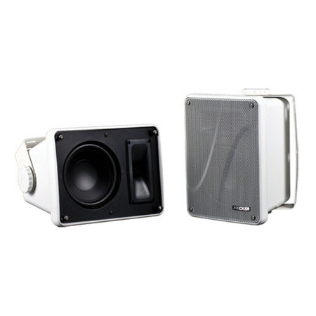 Kicker Full-Range Indoor/Outdoor Speakers Pair ( White)