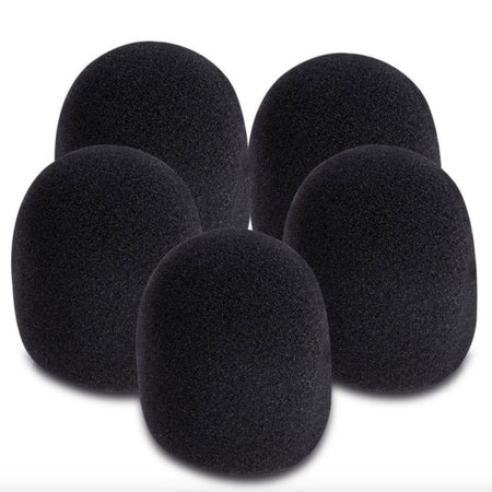 On Stage Foam Microphone Windscreen 5-pack Black