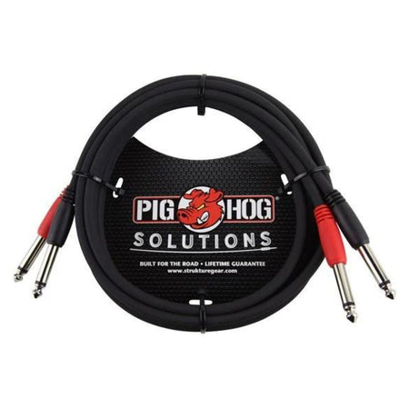 Pig Hog PD-21410 1/4" - 1/4" Dual Cable - 10 Feet