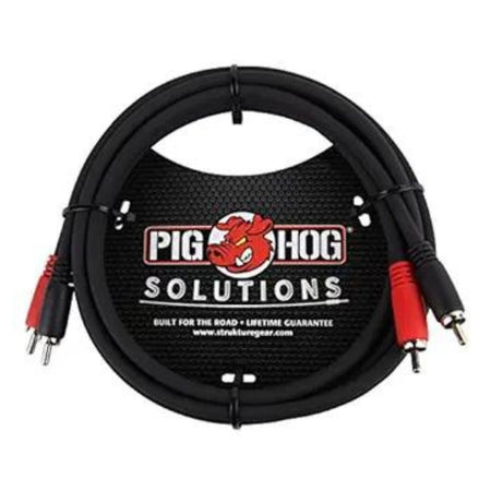 Pig Hog PD-RCA06 Dual RCA (Male) to Dual RCA (Male) Dual Cable, 6 feet