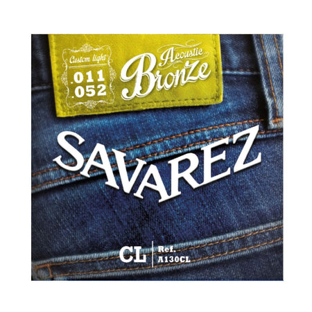 Savarez A130CL Acoustic Bronze Cs-Lt Acoustic Guitar Strings 11-52