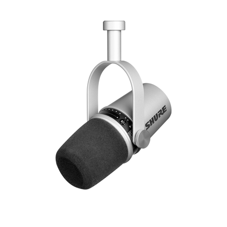 Shure MV7 XLR/USB Podcast Microphone -Silver