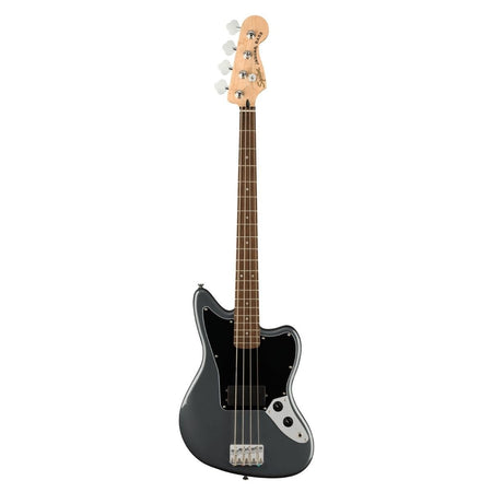 Squier Affinity Series Jaguar Bass H, Laurel Fingerboard, Black Pickguard, Charcoal Frost Metallic