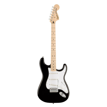 Squier Affinity Series Stratocaster, Maple Fingerboard, White Pickguard - Black