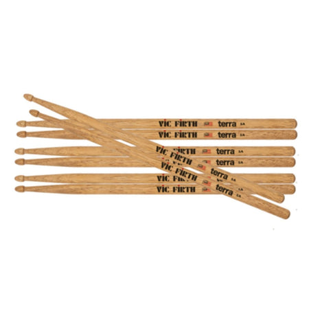 Vic Firth American Classic Terra Drumsticks - 5A, Wooden Tip (4-pack)