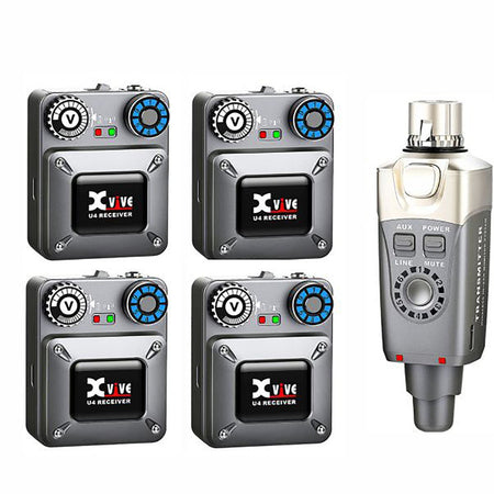 Xvive Audio U4R4 Wireless In-Ear Monitoring System (Quartet)