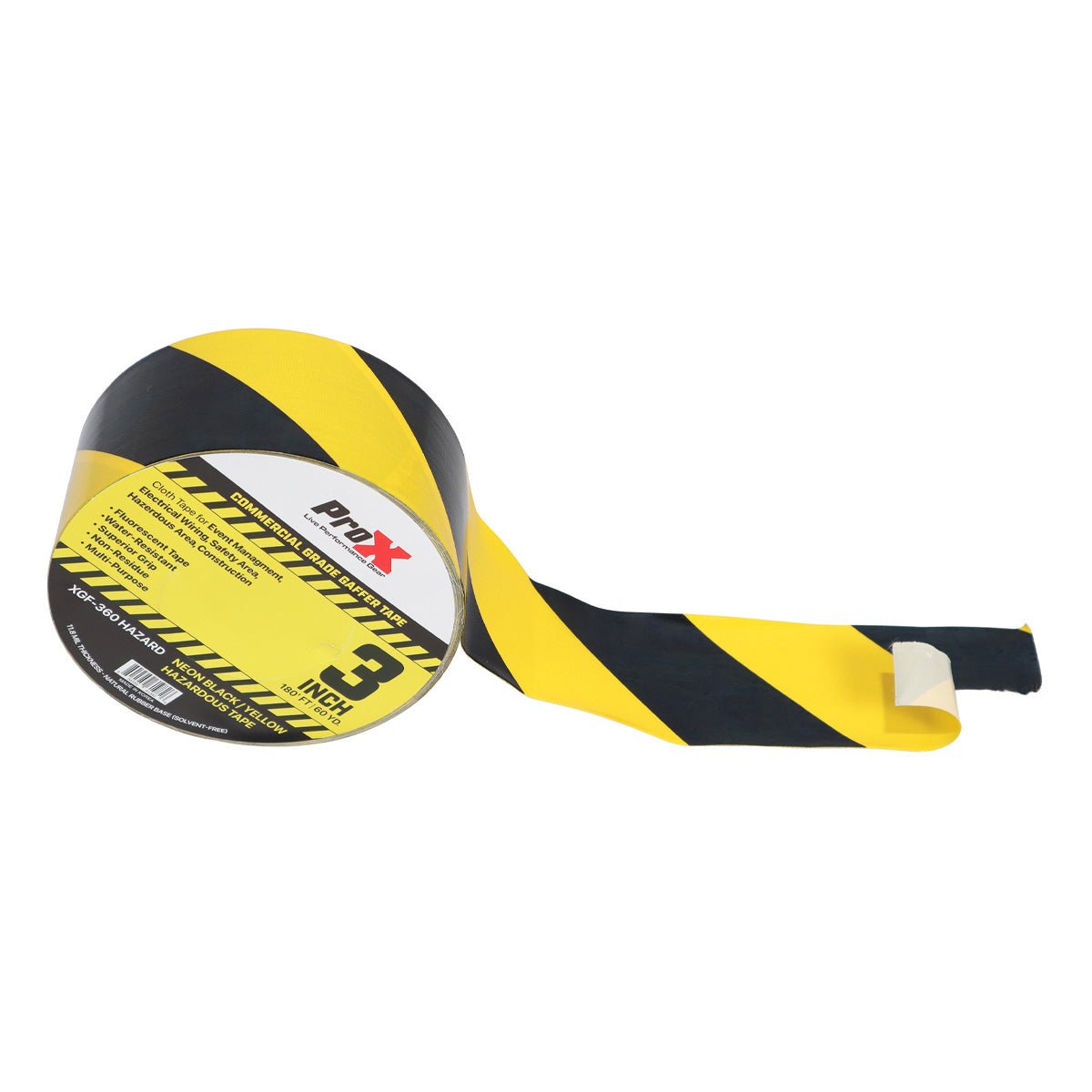 ProX 3 Inch 180FT 60YD Hazardous Commercial Grade Gaffer Tape Pros Choice Non-Residue