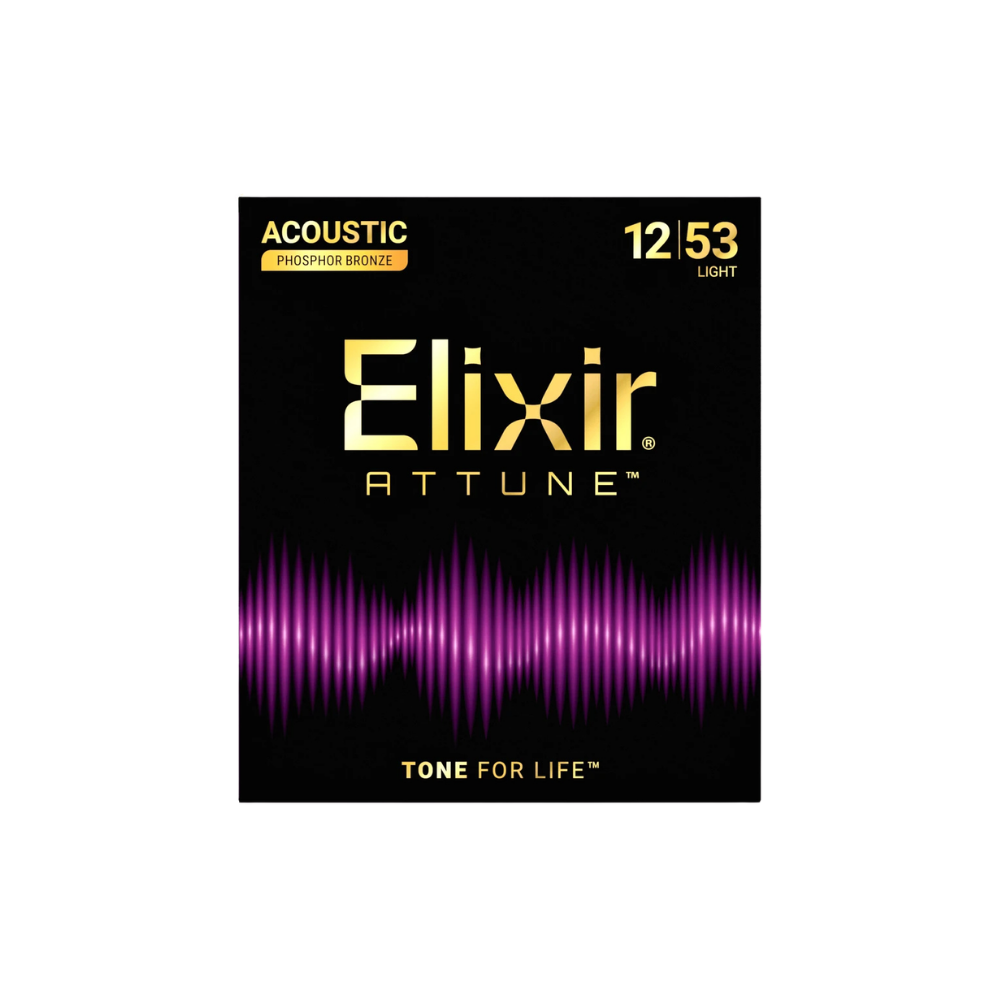 Elixir Strings 21052 Attune Phosphor Bronze Acoustic Guitar Strings - .012-.053 Light