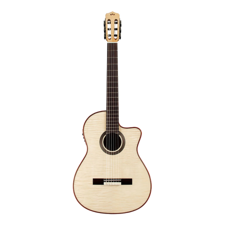 Cordoba Fusion 12 Exotic Top Nylon-string Acoustic-electric Guitar - White Sands