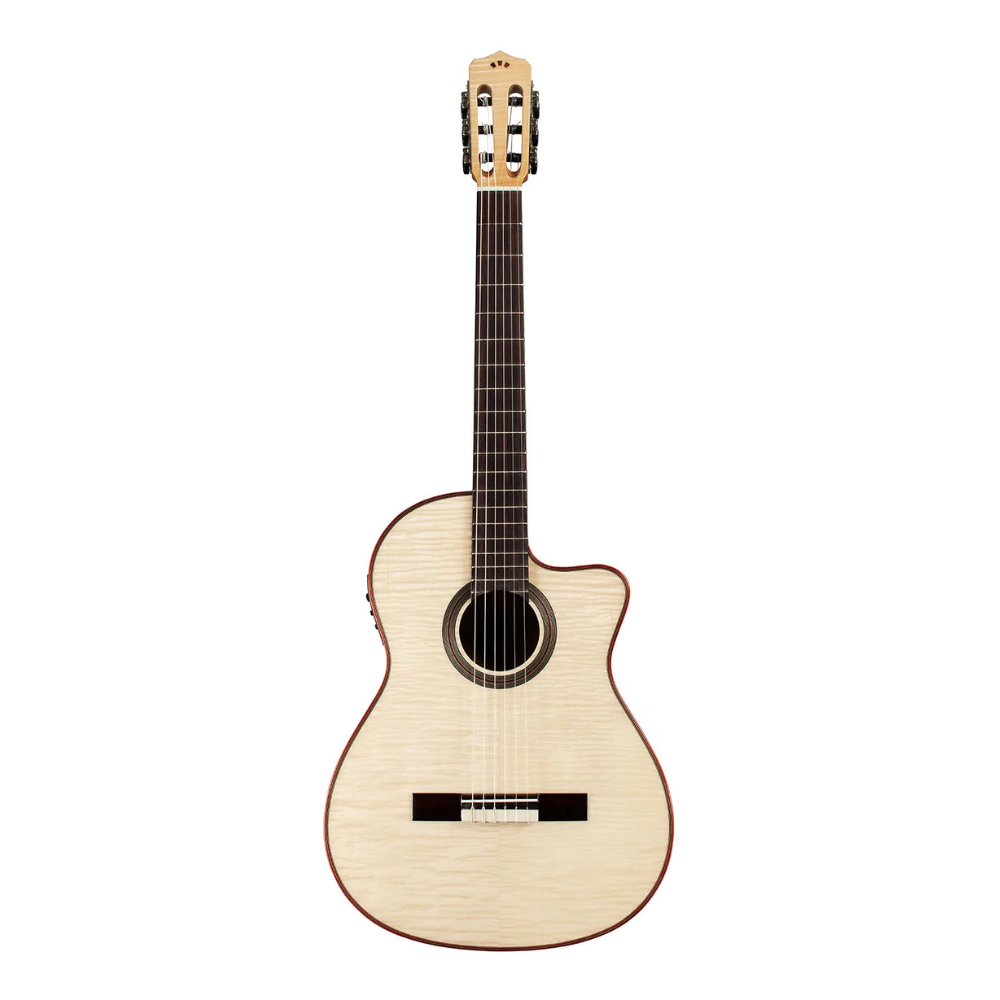 Cordoba Fusion 12 Exotic Top Nylon-string Acoustic-electric Guitar - White Sands