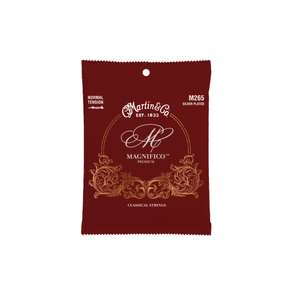 Martin M265 Classical Magnifico Premium Silver-Plated Tie End Guitar Strings - Normal Tension