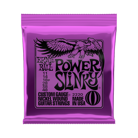 Ernie Ball 2220 Power Slinky Nickel Wound Electric Guitar Strings - .011-.048