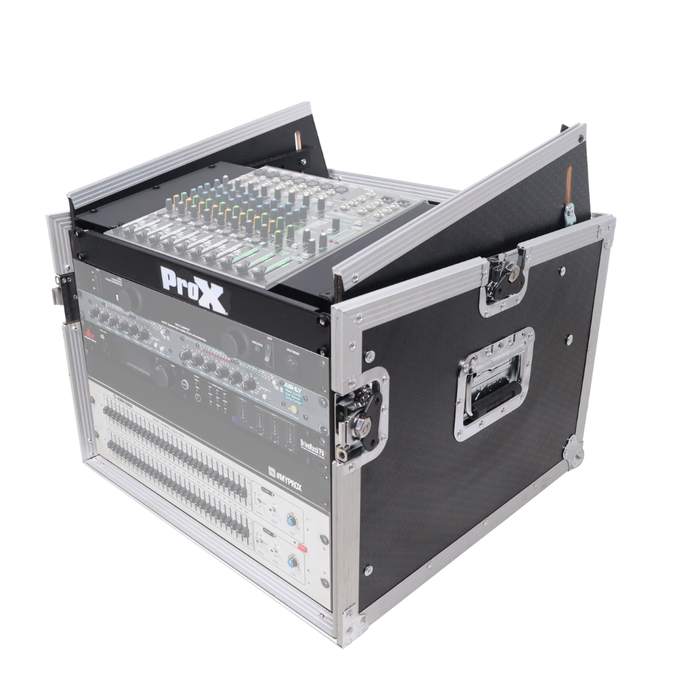 ProX T-8MRSS MK2 8U Rack x 10U Top Mixer DJ Combo Flight Case