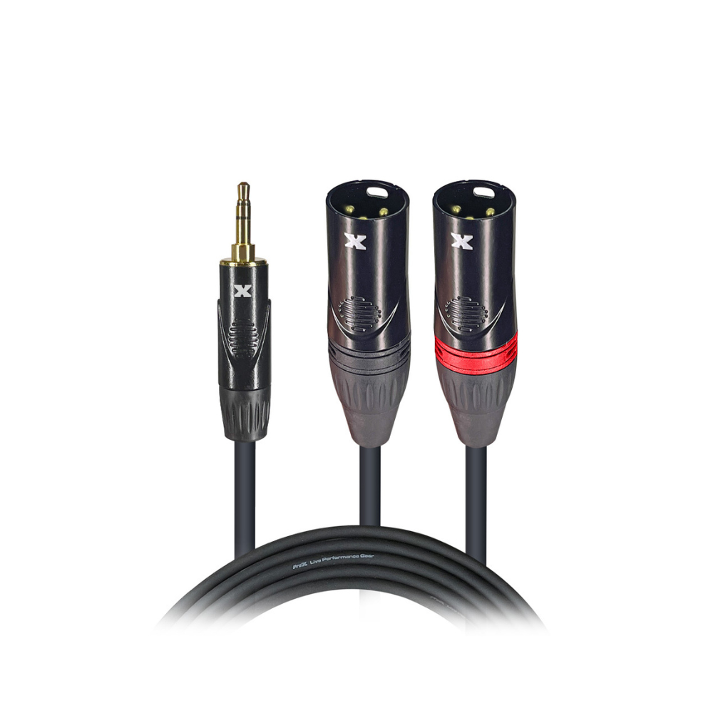 ProX 5FT 3.5mm TRS to Dual XLR-M Balanced High Performance Audio Cable [XC-CMXM5]