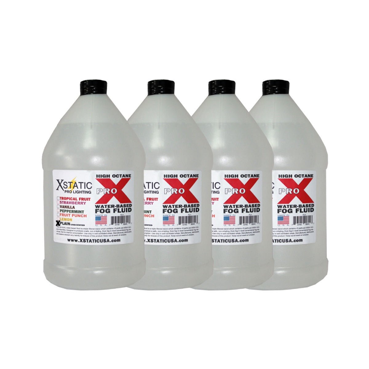 ProX Assorted Scents DJ Fog Fluid Water Based Fog Machine Liquid Replacement - 1 Gallon