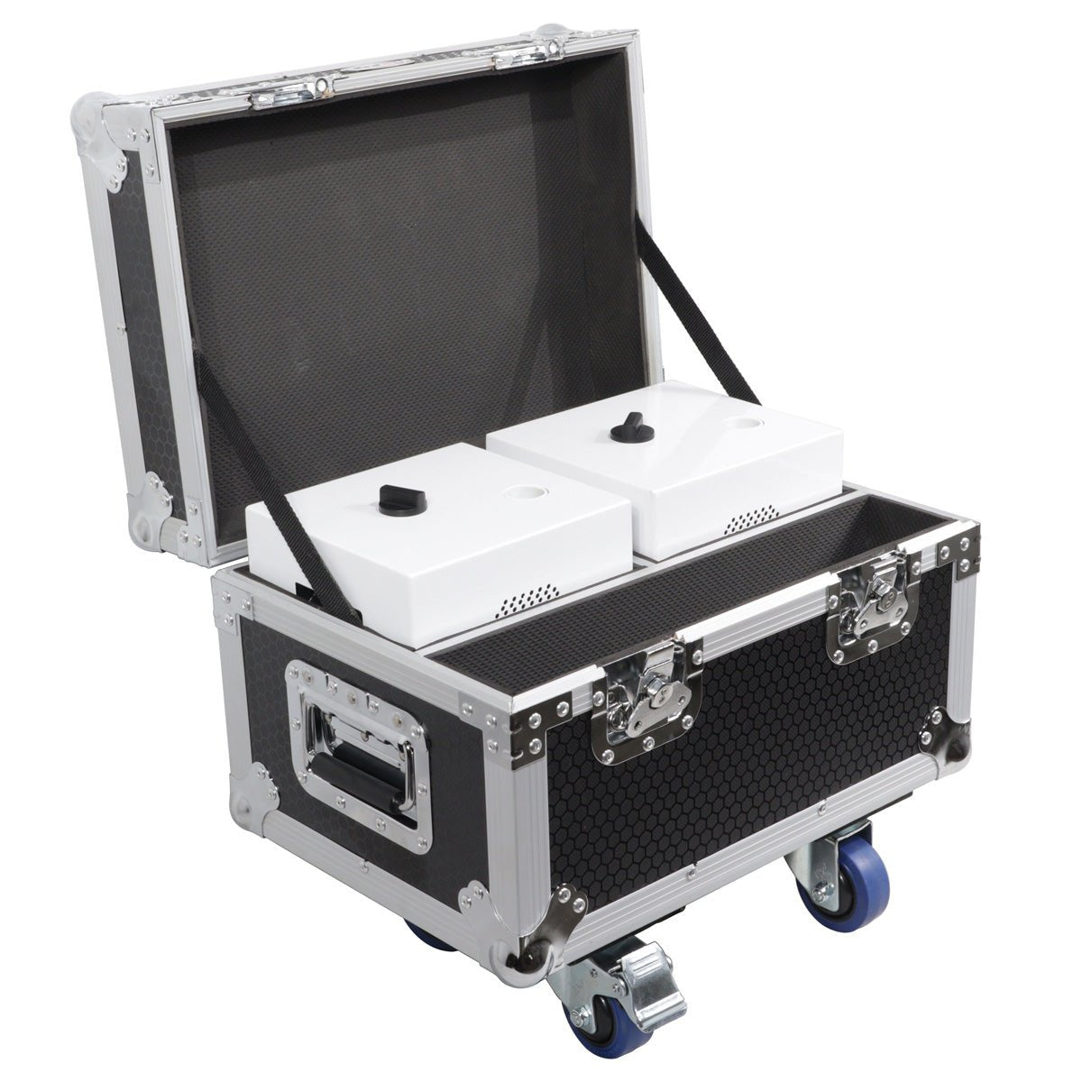 ProX BlitzzFX Set of two Cold Spark Machines with White Covers and Case