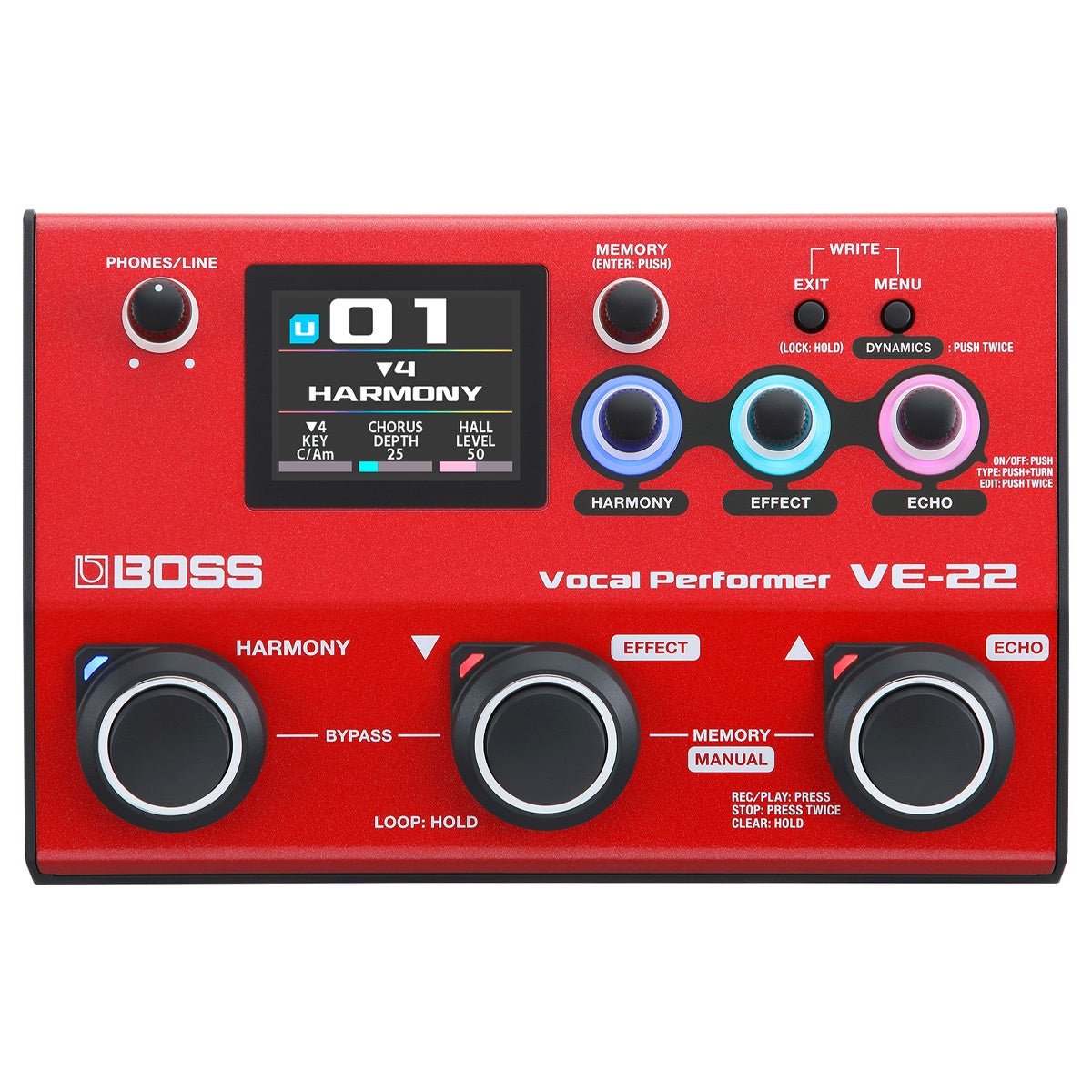 Boss VE-22 Vocal Effects and Looper Pedal