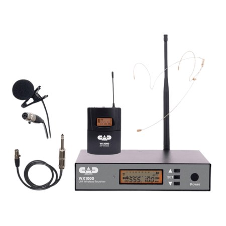 CAD WX1000BP Wireless Bodypack Microphone System with Lavalier, Headset, and Guitar Cable (510 to 570 MHz)