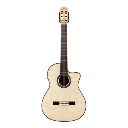 Cordoba Fusion 12 Exotic Top Nylon-string Acoustic-electric Guitar - White Sands