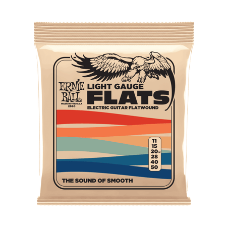 Ernie Ball Flatwound Electric Guitar Strings - .011-.050, Light
