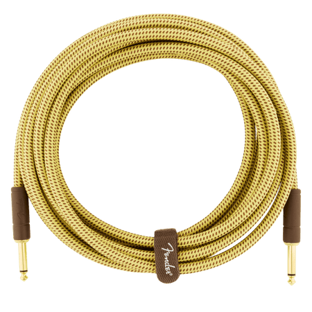 Fender  Deluxe Series Instrument Cable, Straight/Straight, 15', Tweed
