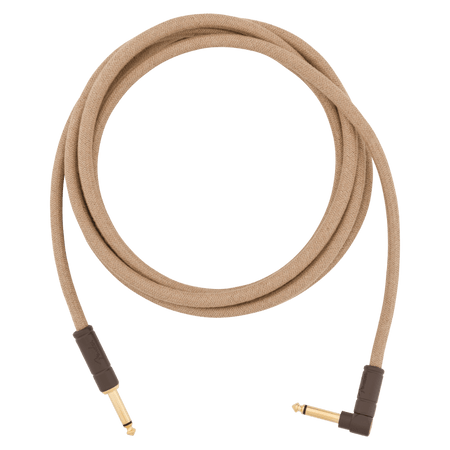 Fender Festival Hemp 10' Instrument Cable Right Angled Natural