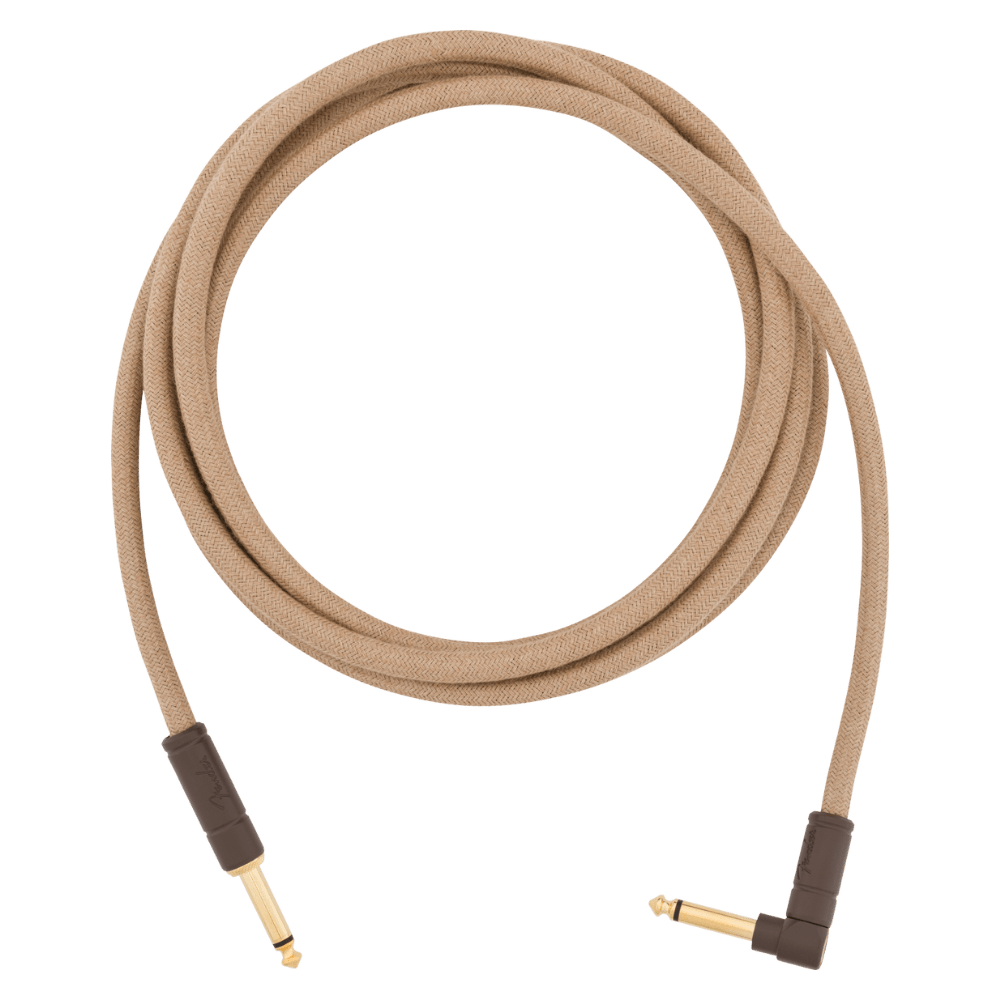 Fender Festival Hemp 10' Instrument Cable Right Angled Natural