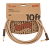 Fender Festival Hemp 10' Instrument Cable Right Angled Natural