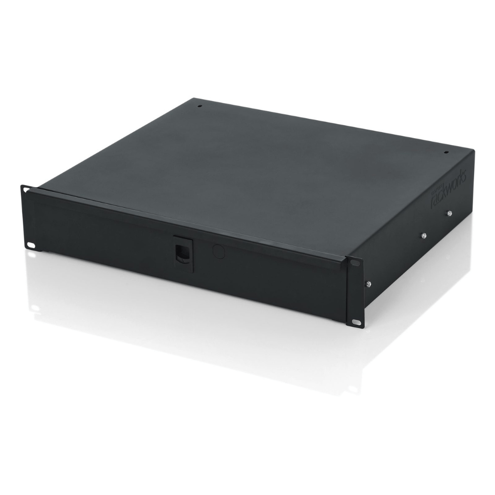 Gator GRW-DRWMIC10 2U Rack Drawer for Wired Microphones