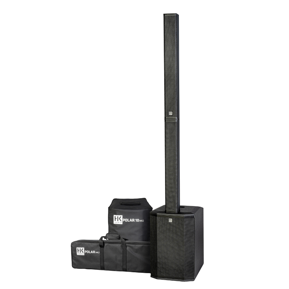 HK AUDIO Polar 10 MK2 2000W Powered Column PA with 10" Sub - Black