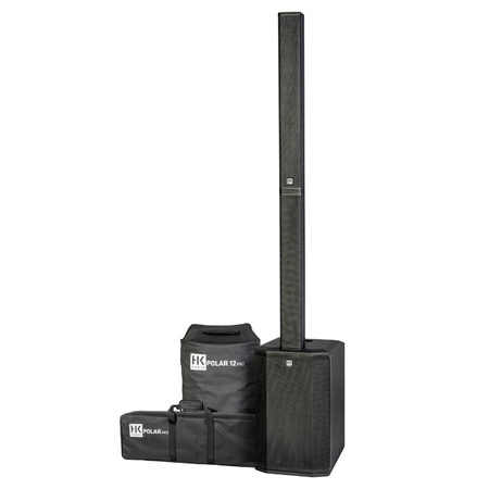 HK AUDIO Polar 12 MK2 2000W Powered Column PA with 12" Sub - Black