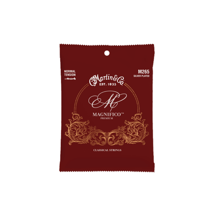 Martin M265 Classical Magnifico Premium Silver-Plated Tie End Guitar Strings - Normal Tension