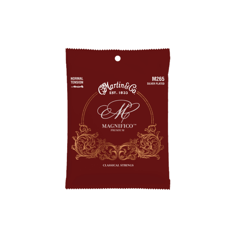 Martin M265 Classical Magnifico Premium Silver-Plated Tie End Guitar Strings - Normal Tension