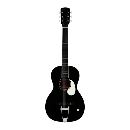 Orangewood Juniper Live Rubber Bridge Parlor Acoustic-guitar - Black Satin