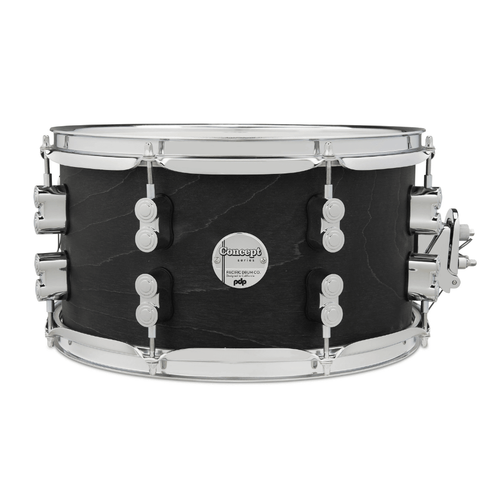 PDP Concept Black Wax Maple 7" x 13" Snare Drum - Black Satin