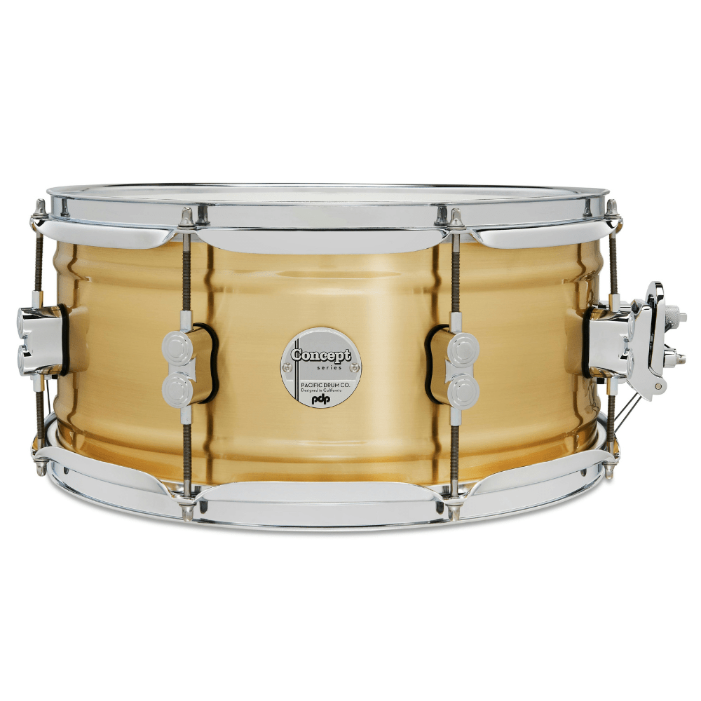 PDP Drums Concept Brass Snare Drum - 6.5 x 14-inch - Natural Brushed Brass with Chrome Hardware