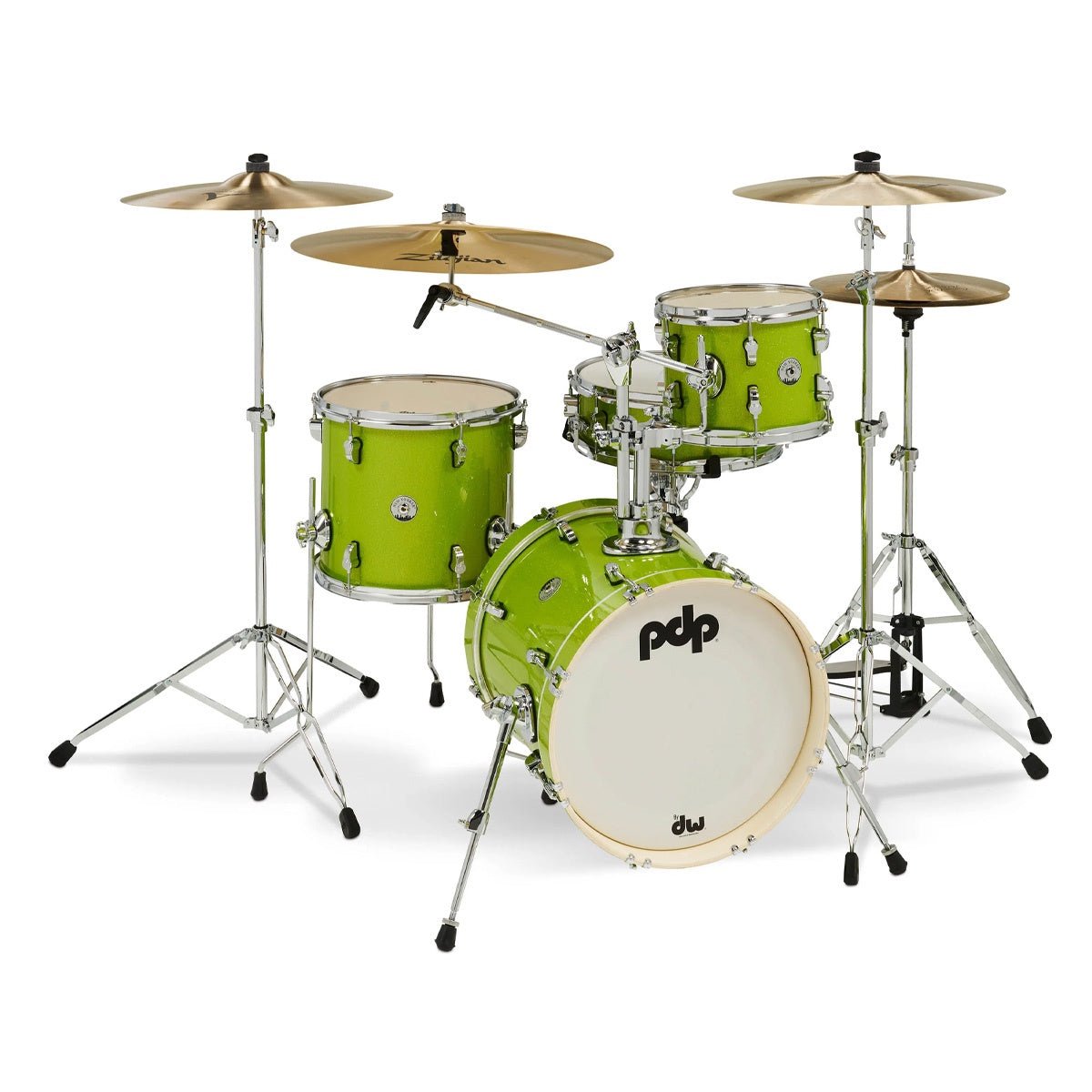 PDP Drums New Yorker 4-piece Shell Pack - Electric Green Sparkle