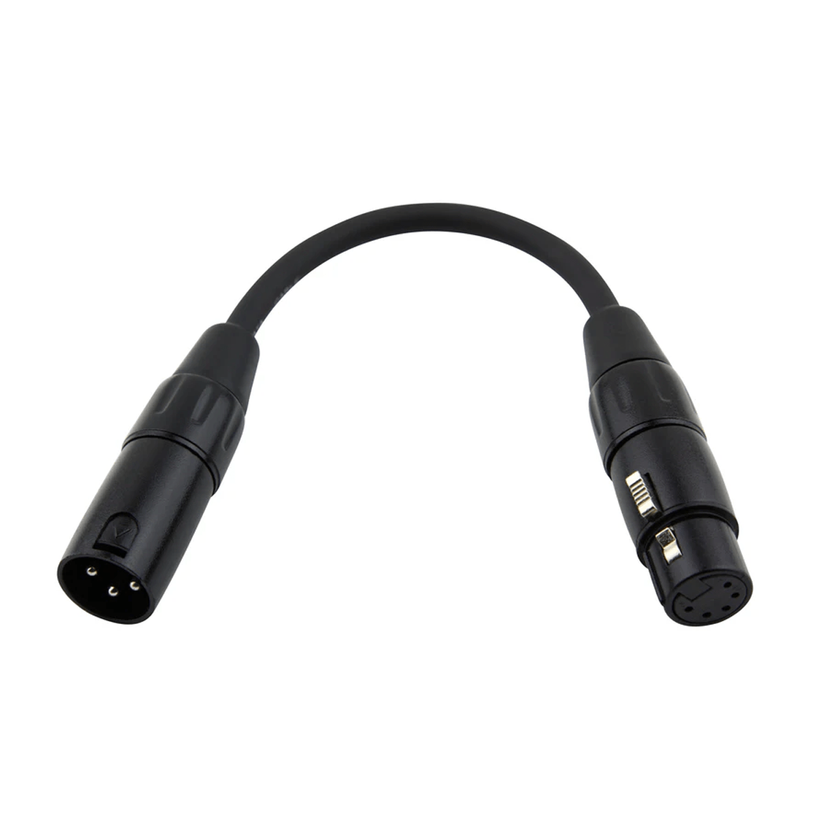 PIG HOG 6" DMX ADAPTER, 5 PIN(F) TO 3 PIN(M) XLR