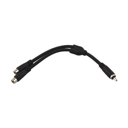 Pig Hog PY-RM2RF RCA (Male) to Dual RCA (Female) Y-Cable, 6 inch